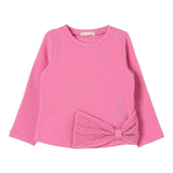 LIU JO felpa tinta unita girocollo con fiocco Fuxia per Neonata KF4106F0939 FUXIA LIU JO 