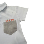 Siviglia Polo Mezza Manica Tinta Unita con Taschino per Neonato SVNTS17280 BIANCO SIVIGLIA 
