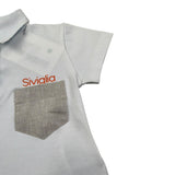Siviglia Polo Mezza Manica Tinta Unita con Taschino per Neonato SVNTS17280 BIANCO SIVIGLIA 