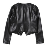Patrizia Pepe Giubbino In Ecopelle tinta unita con Zip Nero per Bambina 7O0014X NERO PATRIZIA PEPE 