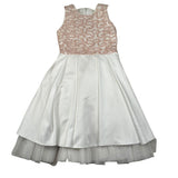 Les Gamins Abito Giromanica Tinta Unita con Paillettes per Bambino LG815637R BIANCO LES GAMINS 