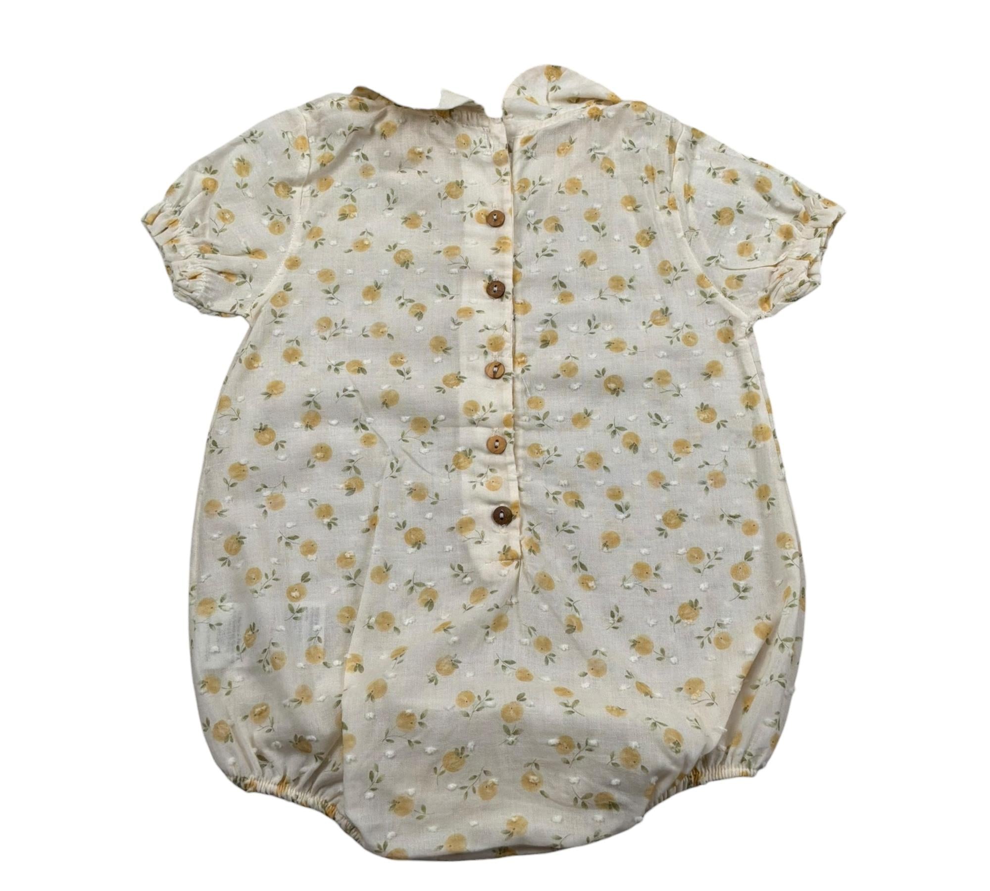 Wedoble Pagliaccetti Tinta Unita con Fantasia Floreale per Neonata V2507716E PANNA WEDOBLE 