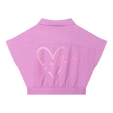 Billieblush Baby Mädchen Einfarbig Pailletten Print Halbarm Jacke Lila