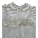 Colori Chiari Abito Mezza Manica tinta unita con Tulle Bianco per Neonata FN1053523232 BIANCO COLORI CHIARI 