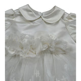 Colori Chiari Abito Mezza Manica tinta unita con Tulle Bianco per Neonata FN1053523232 BIANCO COLORI CHIARI 