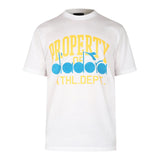 Diadora Rundhals-T-Shirt einfarbig mit Print weiß für Jungen