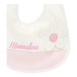 MONNALISA set tutina tinta unita con stampa-cappello-bavetta Bianco per Neonata 35D505 BIANCO MONNALISA 