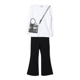 PINKO completo 2pz shirt-leggins bicolore Bianco/nero per Bambina F4PIBGTL210 BIANCO/NERO PINKO 