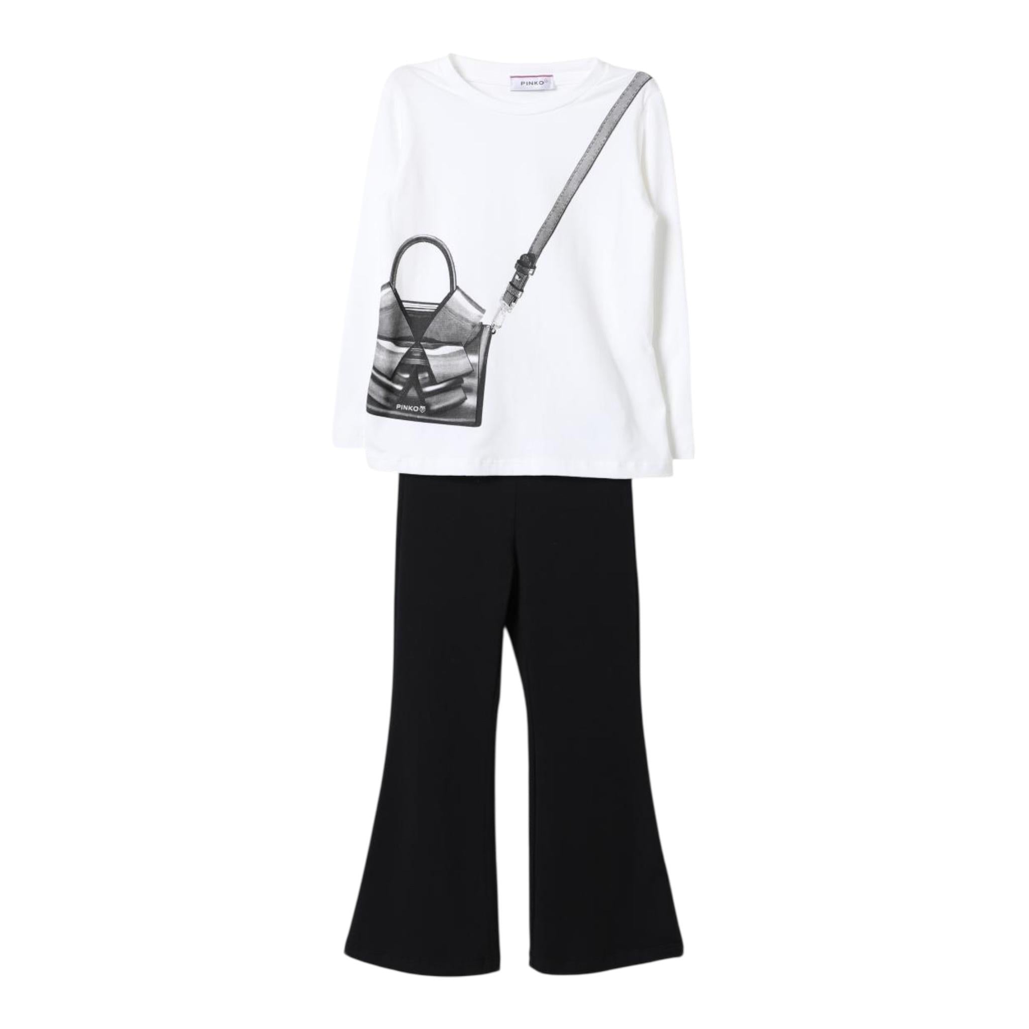 PINKO completo 2pz shirt-leggins bicolore Bianco/nero per Bambina F4PIBGTL210 BIANCO/NERO PINKO 