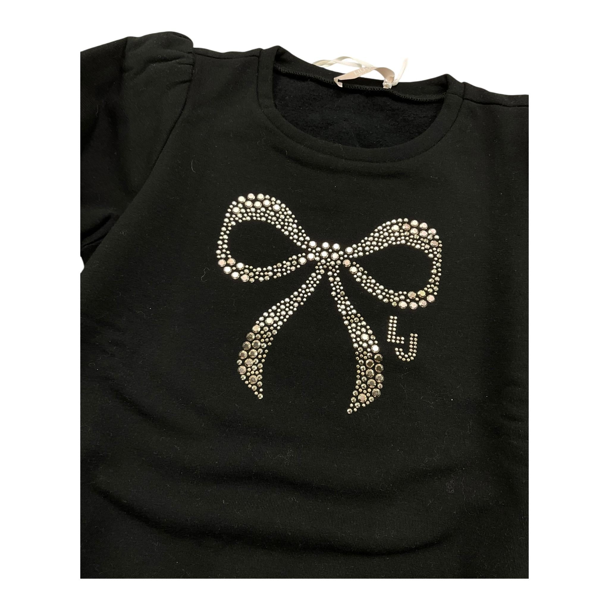 LIU JO felpa chiusa girocollo tnta unita con brillantini Nero per Neonata KF4108NXXXX NERO LIU JO 