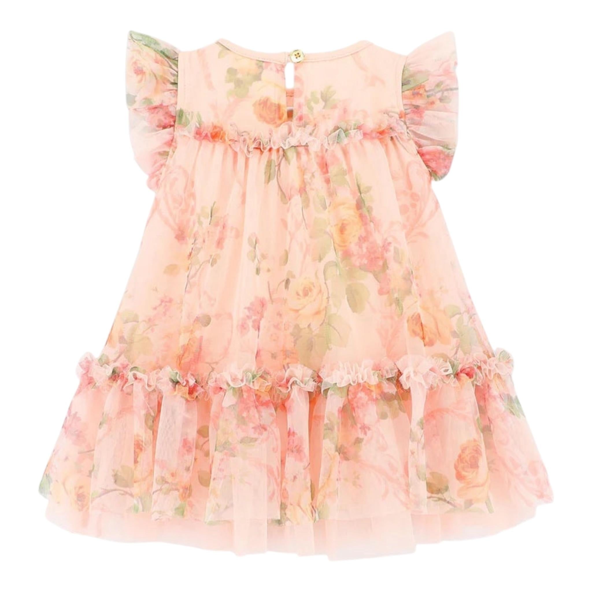 Angel'S Face Abito Tinta Unita con Tulle per Neonata ROSEBUD ROSA ANGEL'S FACE 