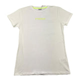 Freddy Einfarbiges Rundhals-T-Shirt mit Glitzer-Print Weiß für Mädchen