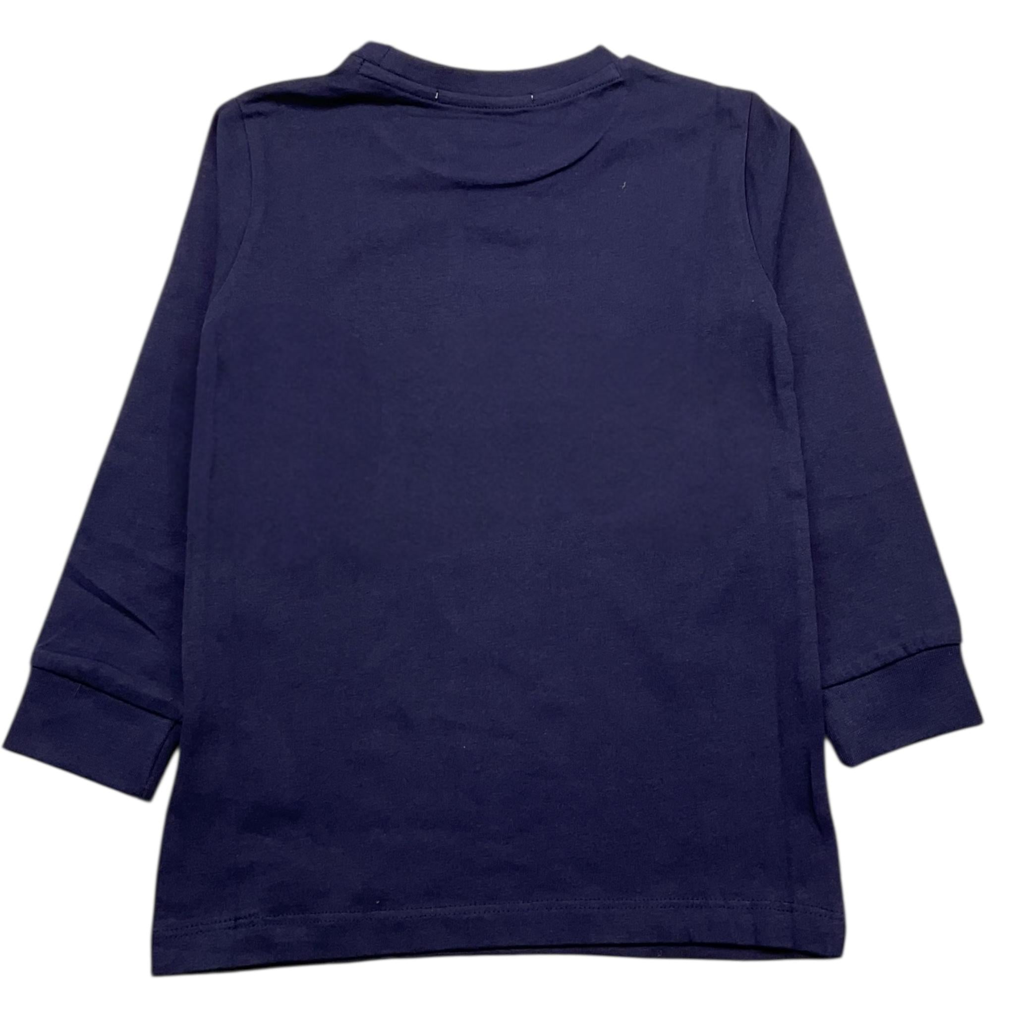 CESARE PACIOTTI shirt girocollo tinta unita con stampa in contrasto Blu per Bambino TSP5318B BLU CESARE PACIOTTI 
