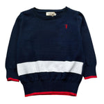 Trussardi Maglia Girocollo Tinta Unita per Neonato TIP26099MA BLU TRUSSARDI 