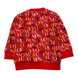 MOSCHINO felpa tinta unita logata Rosso per Neonato MUF060 ROSSO MOSCHINO 