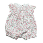 Laranjinha Pagliaccetto Bicolore con Fantasia Fiori per Neonata 92909V5767R74 BIANCO LARANJINHA 