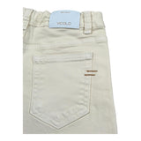 Vicolo Short In Denim Tinta Unita con Girovita Regolabile per Bambina 3146S00016 PANNA VICOLO 