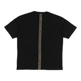 Balmain – Einfarbiges T-Shirt mit Rundhalsausschnitt und schwarzem Logo-Print für Mädchen