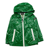 Freedomday Glänzende Einfarbige Jacke Mit Kapuze Grün Für Kinder