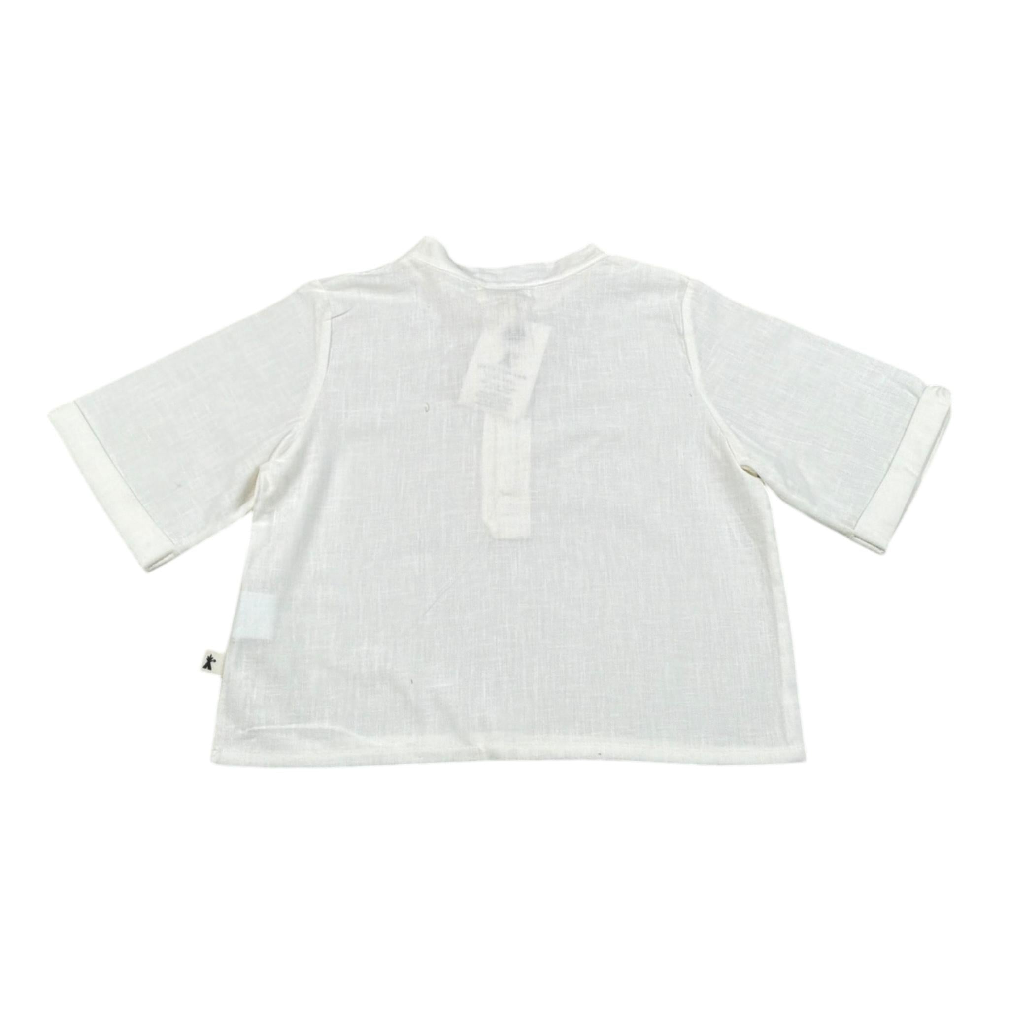 Petit Indi Polo Mezza Manica Girocollo Tinta Unita  per Bambino SS25BK7120X BIANCO PETIT INDI 