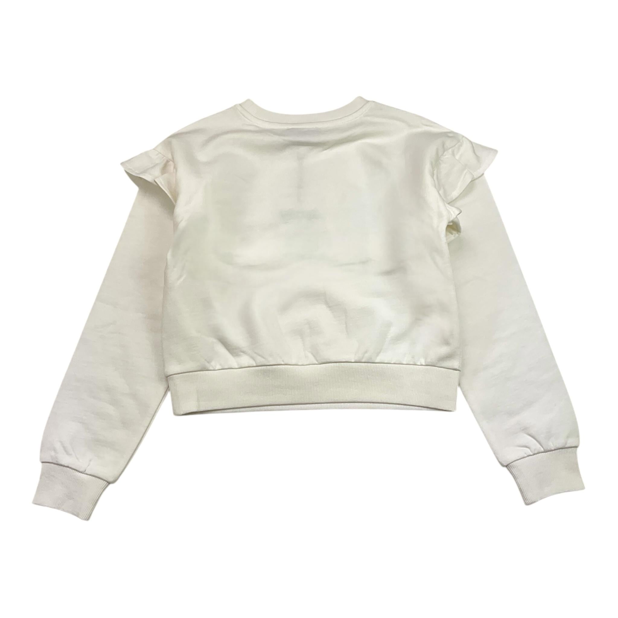 MOSCHINO felpa girocollo tinta unita con stampa Bianco per Bambina HDF06D BIANCO MOSCHINO 