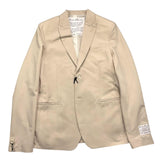 Daniele Alessandrini Beige Einreihige Einfarbige Jacke Für Jungen