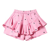 Twinset Kurzer Rock Modell Einfarbig mit rosa Tupfenmuster für Baby Mädchen