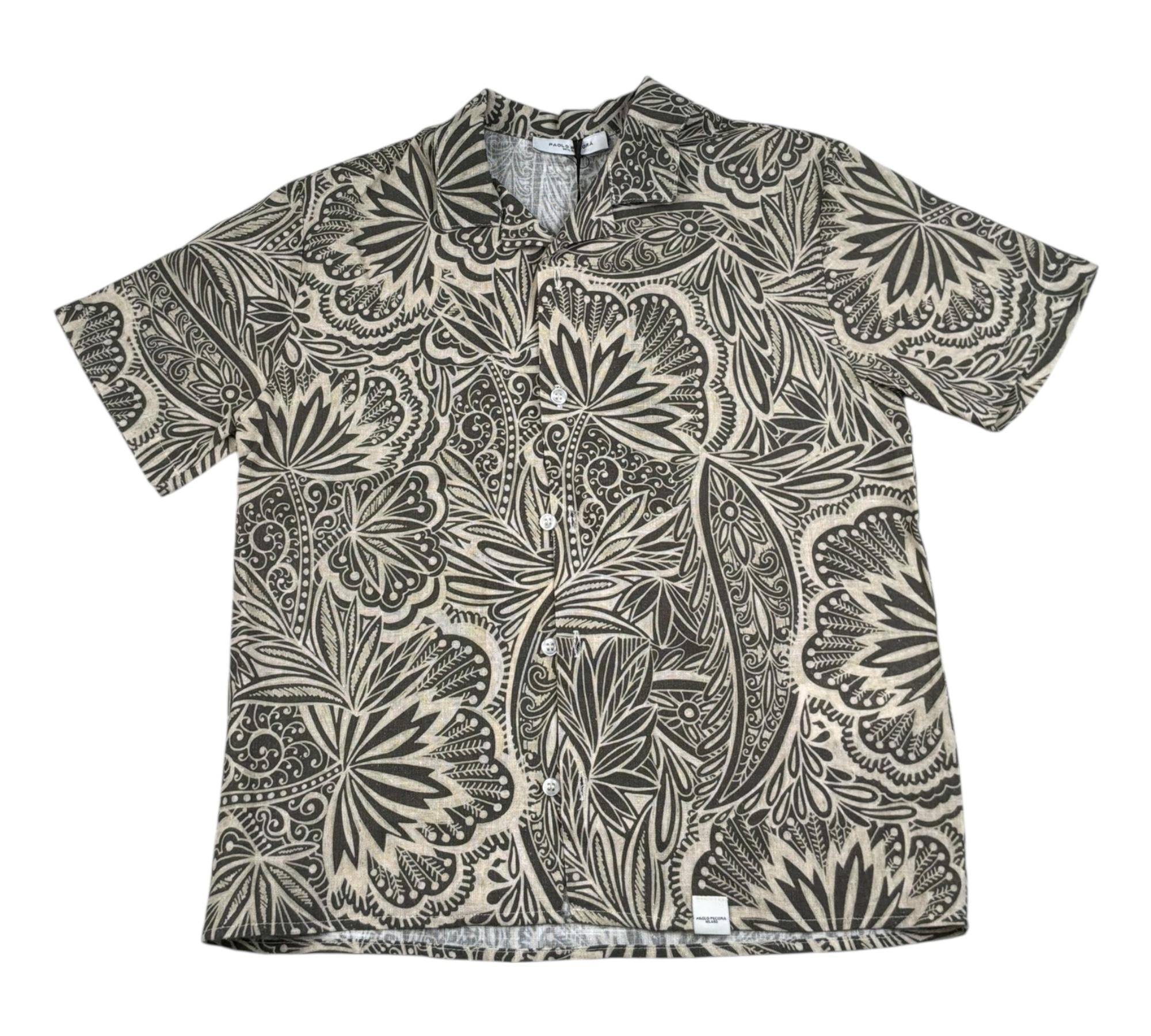 Paolo Pecora Camicia Mezza Manica Stampa Fantasia per Bambino PP4387 BEIGE PAOLO PECORA 