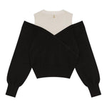 PATRIZIA PEPE maglia girocollo tinta unita con finta canotta Bianco/nero per Bambina 7K0042XXX BIANCO/NERO PATRIZIA PEPE 