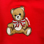 MOSCHINO felpa girocollo tinta unita con stampa Rosso per Neonata MFF02K ROSSO MOSCHINO 