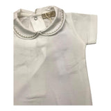 Wedoble Bodysuit mit halben Ärmeln, einfarbig, mit weißem Kragen für Babys