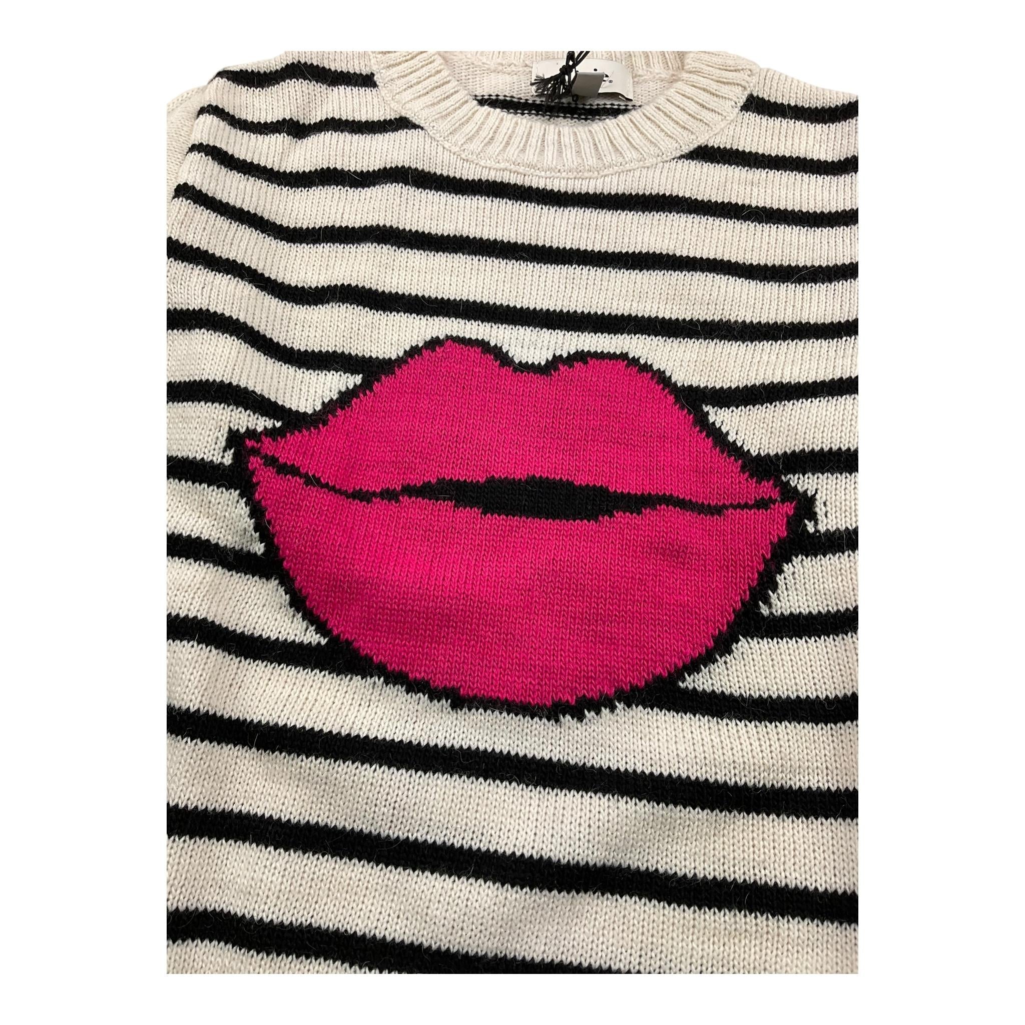 DIXIE maglia girocollo fantasia a righe Panna per Bambina NB20231G67 PANNA DIXIE 