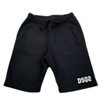 Dsquared2 Bermuda Tuta Tinta Unita con Logo per Bambino DQ03B3 NERO DSQUARED2 