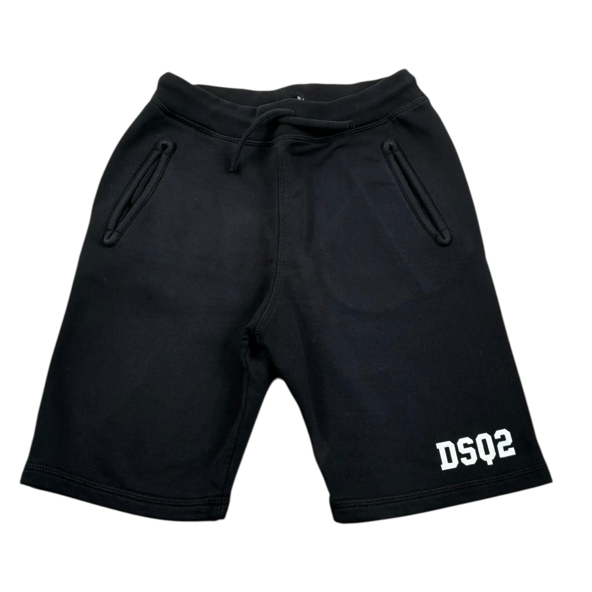 Dsquared2 Bermuda Tuta Tinta Unita con Logo per Bambino DQ03B3 NERO DSQUARED2 