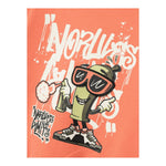 NAME.IT felpa chiusa girocollo tinta unita con stampa in contrasto Salmone per Bambino 13233081 SALMONE NAME.IT 