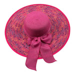 Fun & Fun Cappello In Paglia Tinta Unita con Fiocco per Bambina FNJAC12218 FUXIA FUN & FUN 