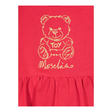 MOSCHINO abito girocollo manica lunga tinta unita Rosso per Bambina MDV0BQ ROSSO MOSCHINO 