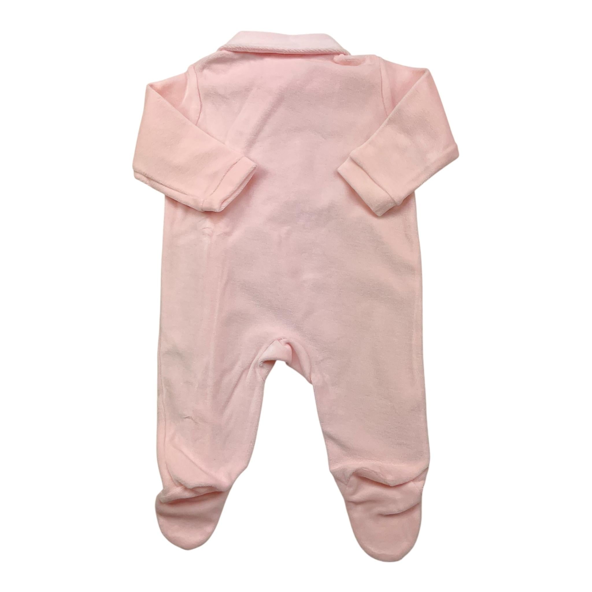 STORY LORIS tutina tinta unita in ciniglia con applicazioni Rosa per Neonata 57203 ROSA STORY LORIS 