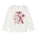 MAYORAL shirt girocollo tinta unita con stampa in contrasto Bianco per Bambina 4067 BIANCO MAYORAL 