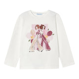 MAYORAL shirt girocollo tinta unita con stampa in contrasto Bianco per Bambina 4067 BIANCO MAYORAL 