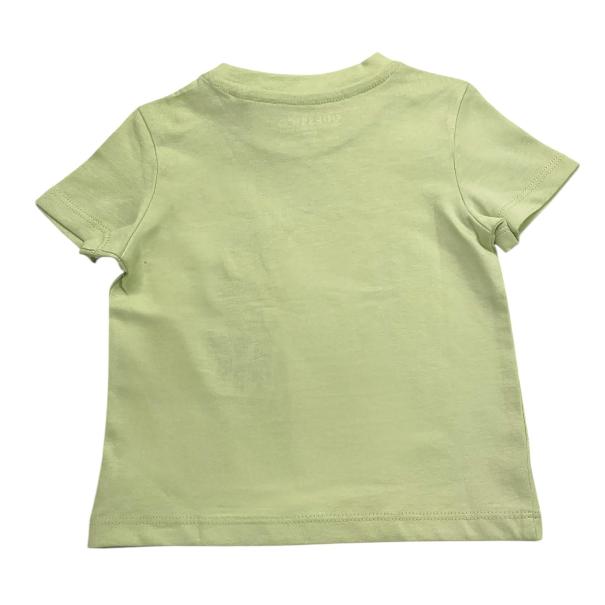 Guess T-Shirt Tinta Unita con Stampa per Neonato N73I55K8HM0 VERDE GUESS 