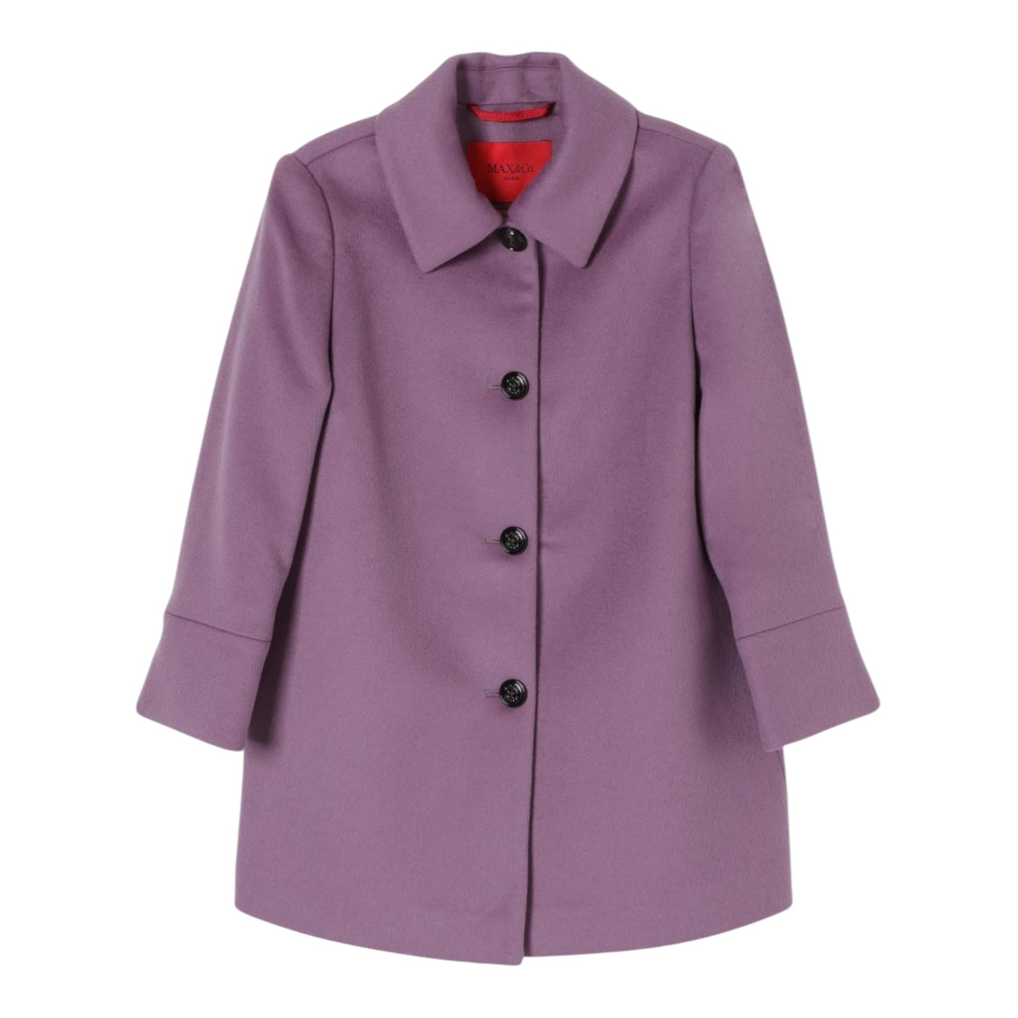MAX&Co. cappotto tinta unita con bottoni Viola per Bambina MX0093 VIOLA MAX&Co. 