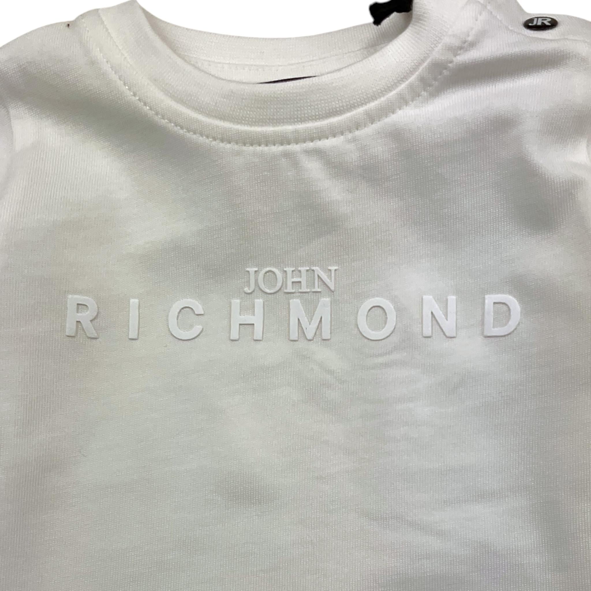 JOHN RICHMOND shirt tinta unita girocollo con stampa Bianco per Neonata RIA25024TS BIANCO JOHN RICHMOND 