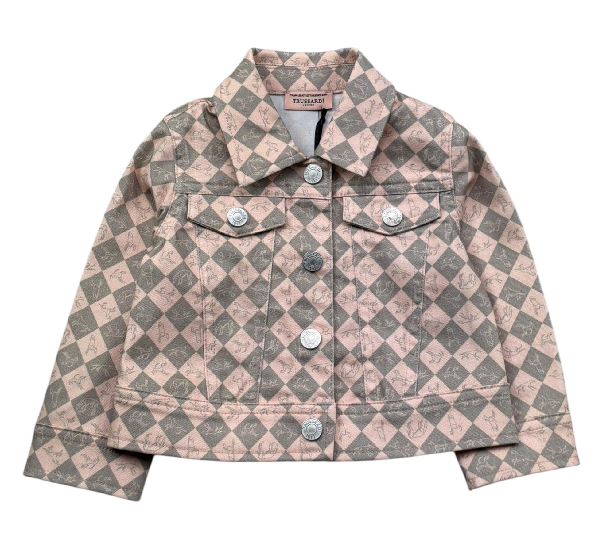 Trussardi Giubbino Fantasia Rombi Bicolore per Bambina TGP26052GC ROSA TRUSSARDI 