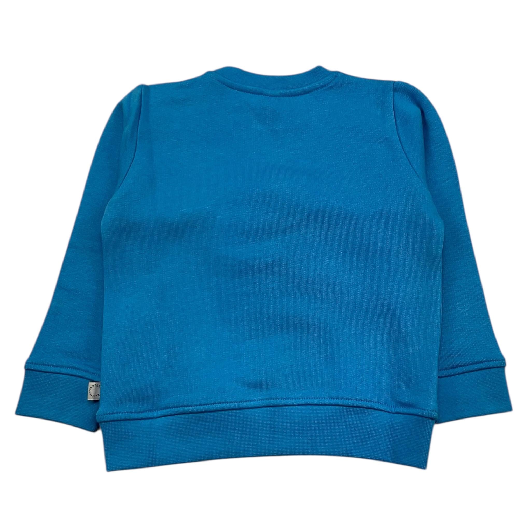 STELLA McCARTNEY felpa chiusa girocollo tinta unita con stampe in contrasto Azzurro per Neonato TT4610 AZZURRO STELLA McCARTNEY 