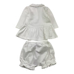 MOSCHINO completo 2pz camicia-short tinta unita Bianco per Neonata MDV0D0 BIANCO MOSCHINO 