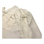 MISS BLUMARINE camicia manica lunga tinta unita con fiocco Panna per Bambina IF4112 PANNA MISS BLUMARINE 