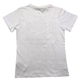 Bern Rundhals T-Shirt Einfarbig mit Kontrastdruck Weiß für Jungen
