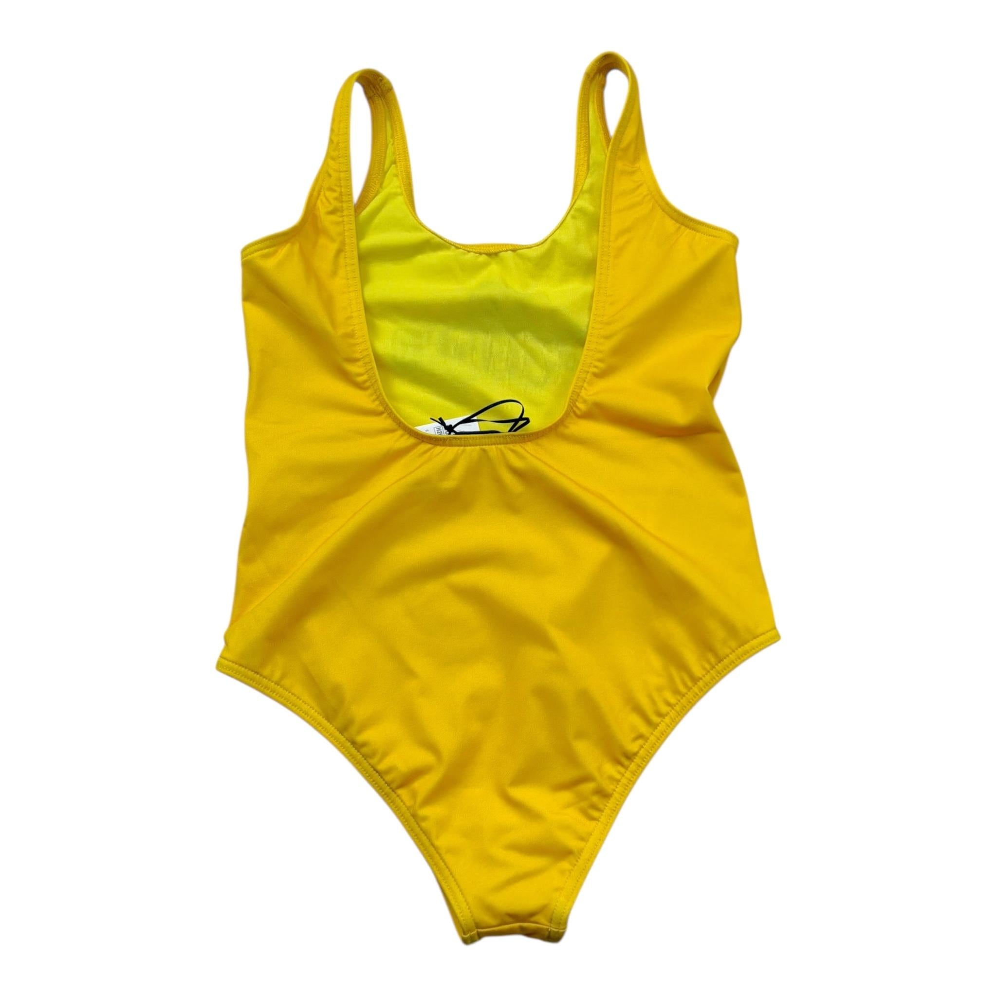 Moschino Costume Intero Tinta Unita con Stampa per Bambina H2L00B GIALLO MOSCHINO 