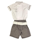 La Stupenderia 2-teiliges Set Shirt Body-Bermuda Weiß/Beige für Neugeborene